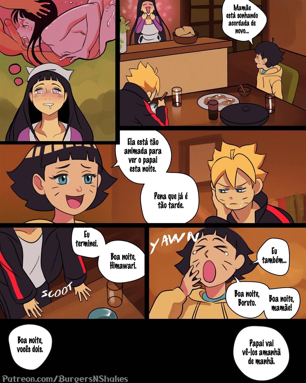 Hinata viciada no pau de Boruto