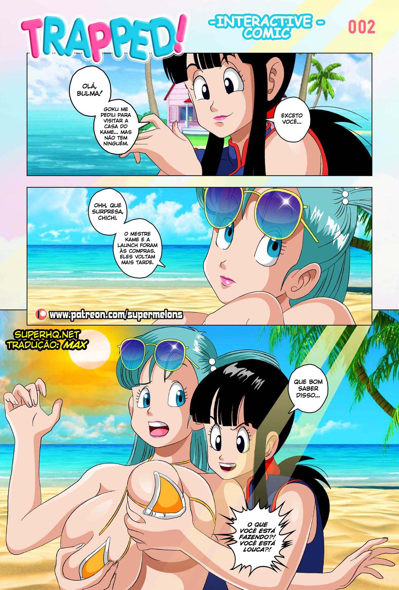 Sexo lesbico Bulma e Chichi