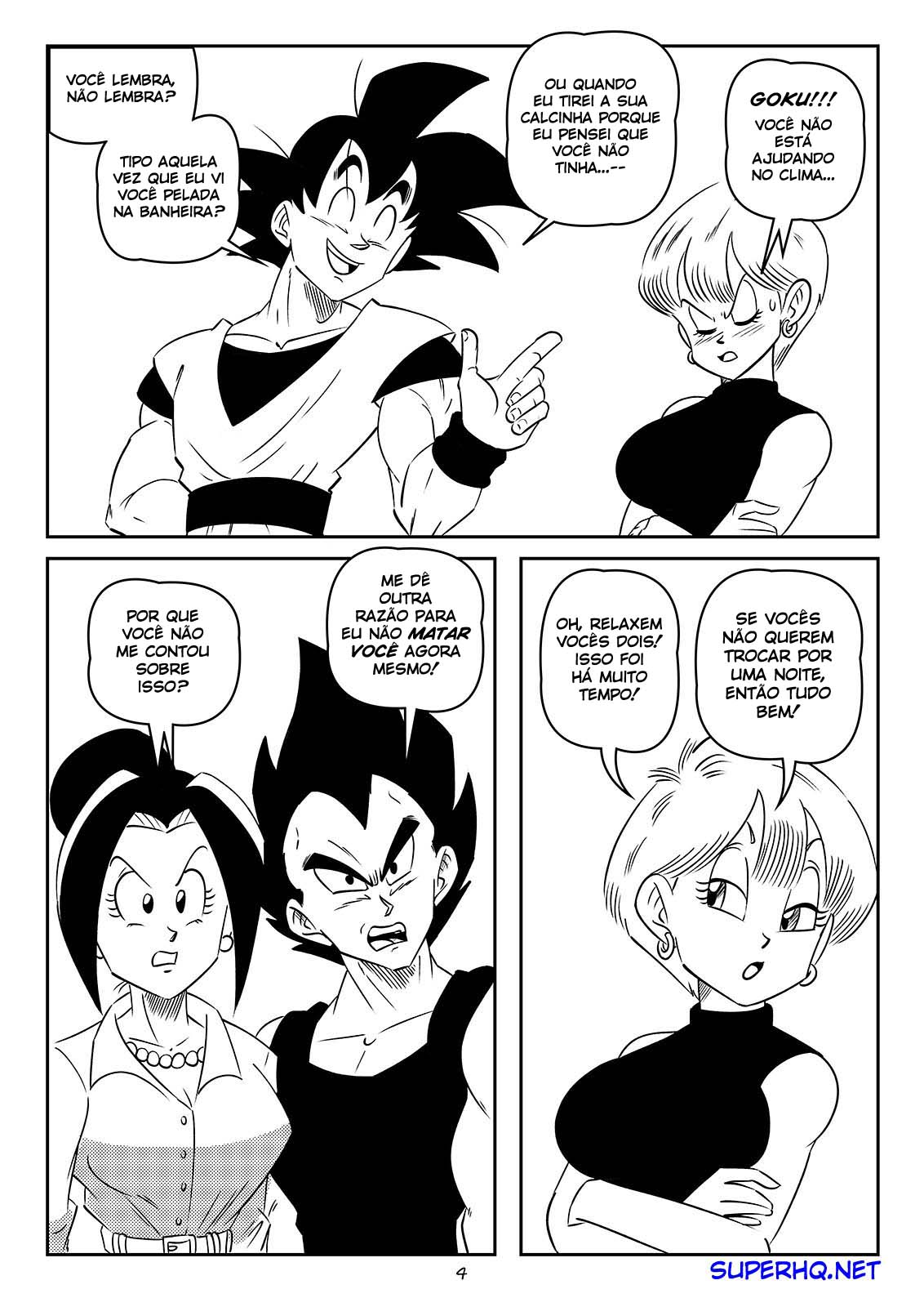 Troca de casais - Chi-Chi e Vegeta vs Goku e Bulma