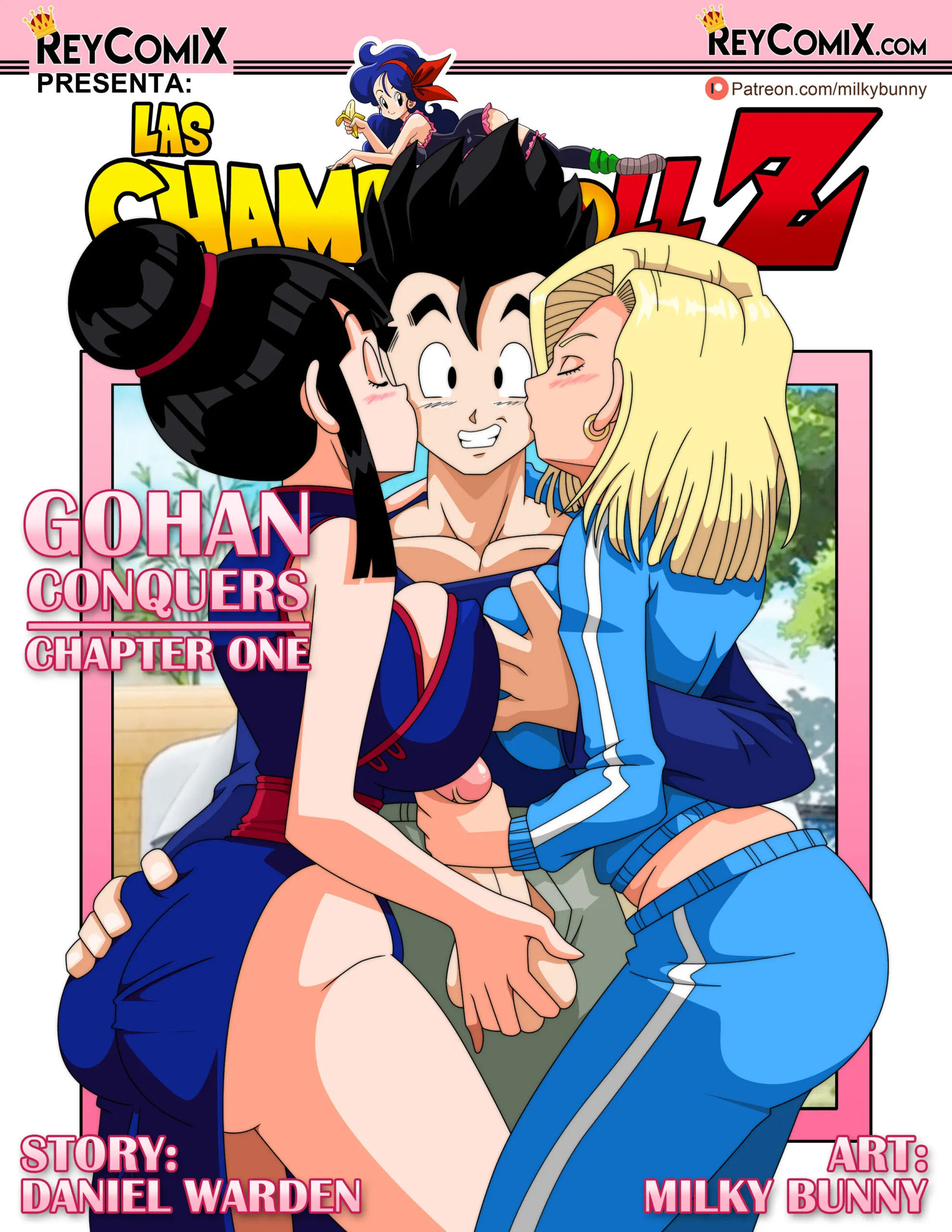 Gohan comendo Chichi e Androide 18